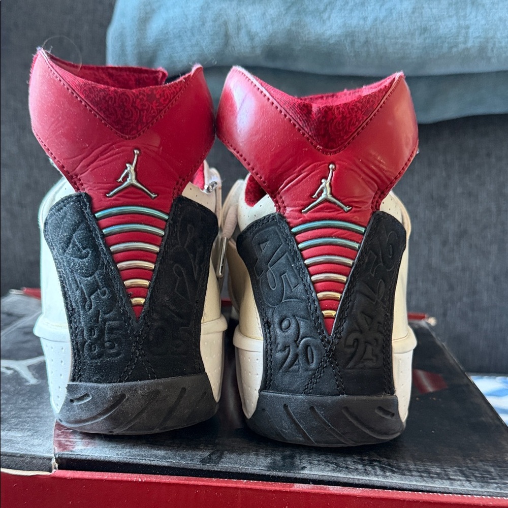 Jordan Red White Black Strap Sneakers - Picture 4 of 4